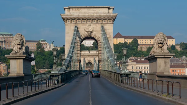 Puente de la cadena en Budapest — Foto de Stock