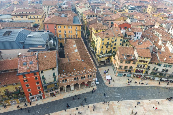 Vista aérea de Piazza delle Erbe — Foto de Stock