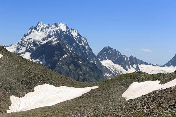 Mount Dombay-Ulgen, the top of the Western Caucasus. Karachay-Cherkess Republic, Russia — Stock Photo, Image