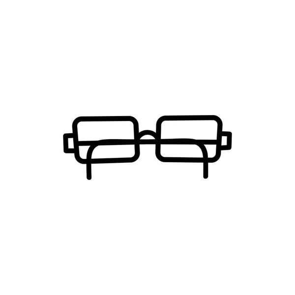 Illustration Vectorielle Dessinée Main Des Lunettes Contour Noir Isolé Sur — Image vectorielle