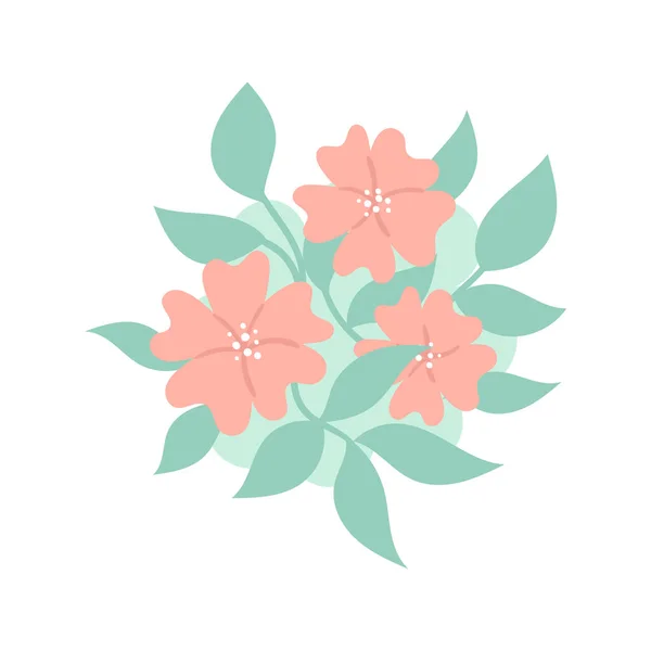 Leuke delicate bloemstuk, boeket. Decoratie voor huwelijksuitnodigingen en kaarten. Vector hand illustratie geïsoleerd op witte achtergrond — Stockvector