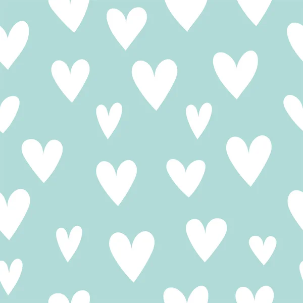 Eenvoudig Naadloos Patroon Met Hartjes Liefde Valentijnsdag Vakantie Decor Stoffen — Stockvector