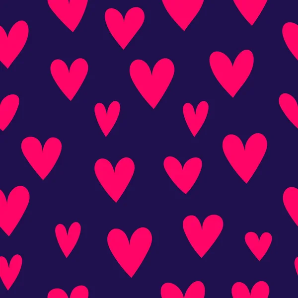 Simple Seamless Pattern Hearts Love Valentine Day Holiday Decor Fabrics — Stock Vector