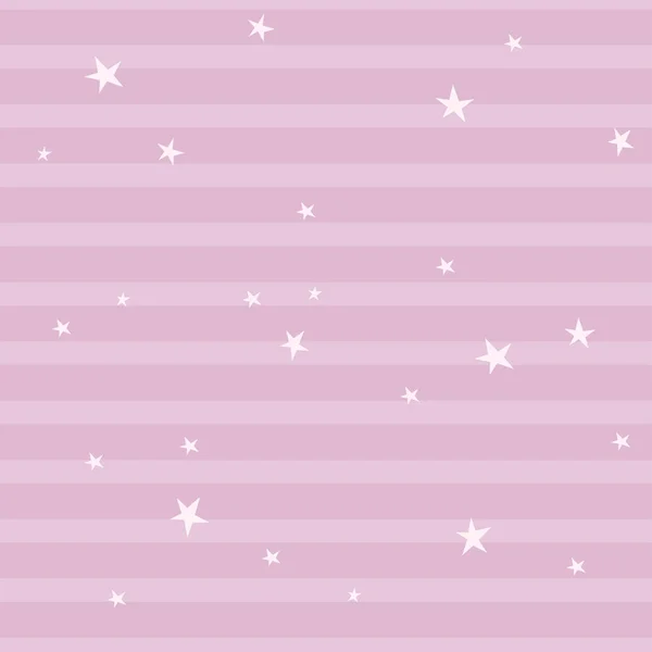 Cute Seamless Pattern Stars Strips Nursery Decor Print Baby Clothes — Stock Vector