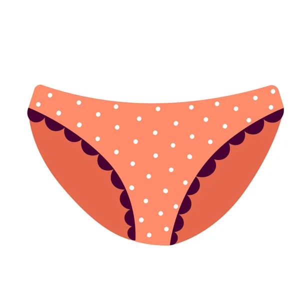 Moda Sexy Womens Polka Dot Underwear. Roupa elegante, calcinha e sutiã. Ilustração vetorial em estilo plano —  Vetores de Stock