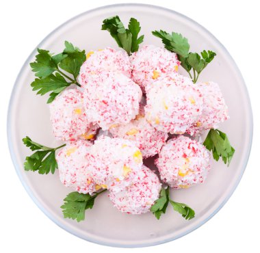 --dan Mısır sopalarla Yengeç Salatası