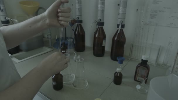 Chemie testovací experiment — Stock video