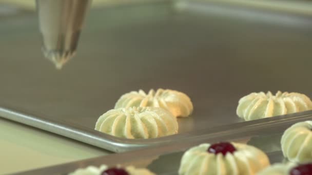 Bakery, pastry making — Stock Video