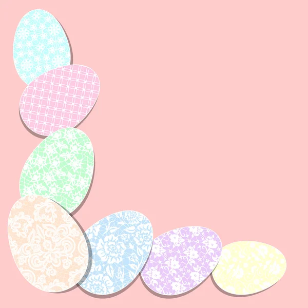 Decoración con huevos de Pascua — Vector de stock