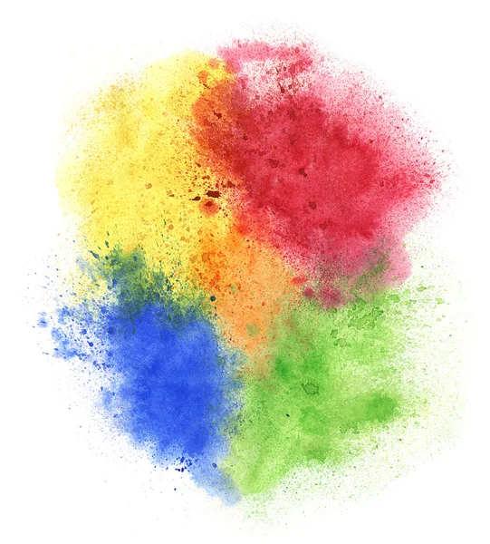 Renkli boya sıçraması — Stok fotoğraf