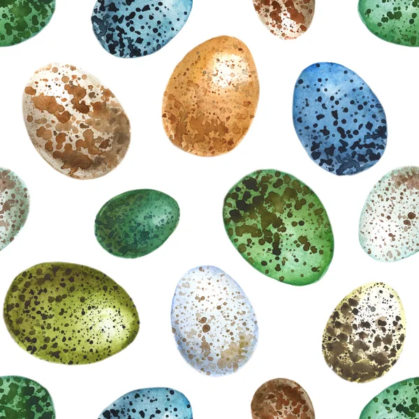 Patrón sin costura con huevos de Pascua — Foto de Stock