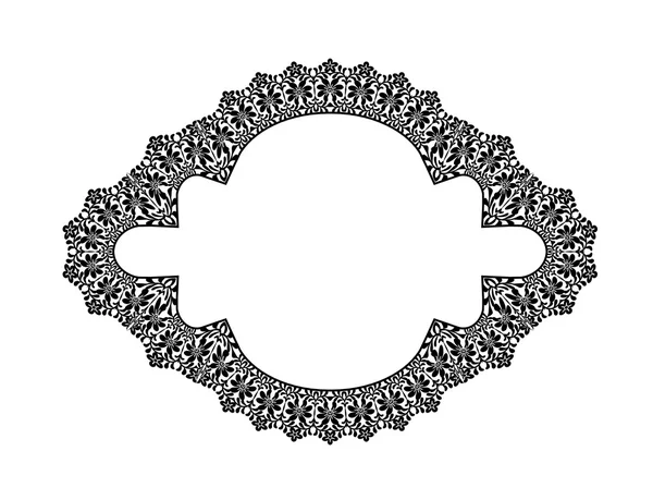 Schwarzer Spitzenrahmen — Stockvektor