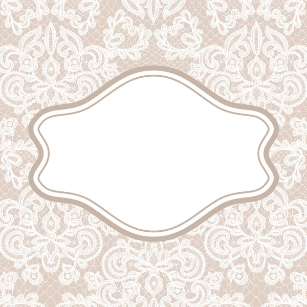 Card with lace — Stock Vector