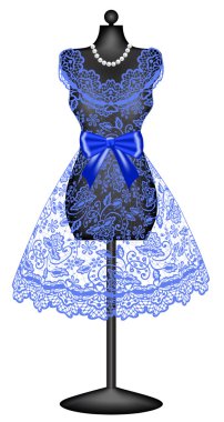 dantel elbise mankenin üzerinde