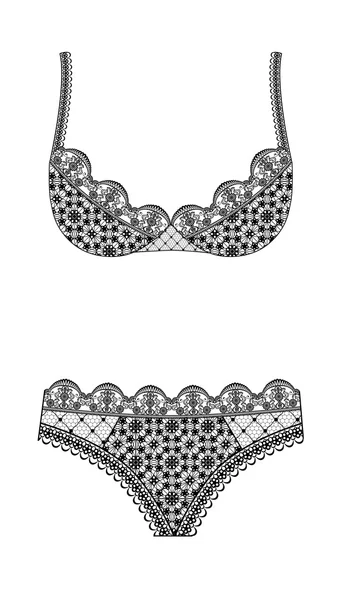 Soutien-gorge et culotte — Image vectorielle