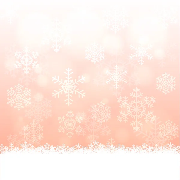 Flocons de neige et bokeh — Image vectorielle