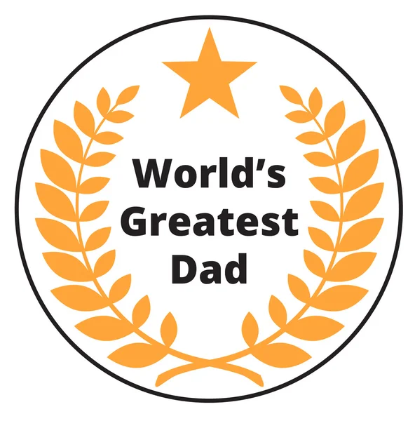 Worlds Greatest Dad etiqueta — Archivo Imágenes Vectoriales