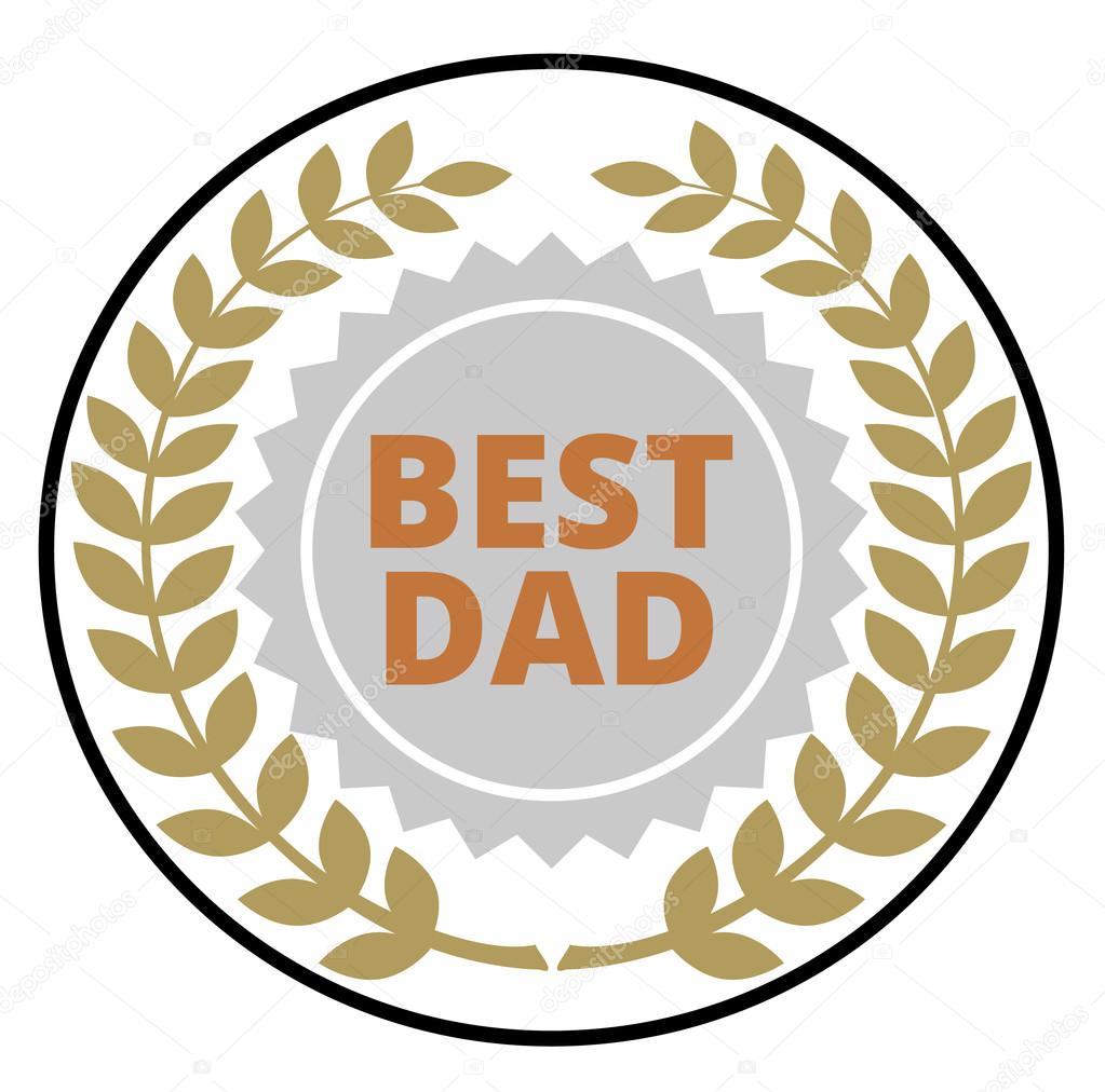 Best Dad label for Happy Fathers day celebrating