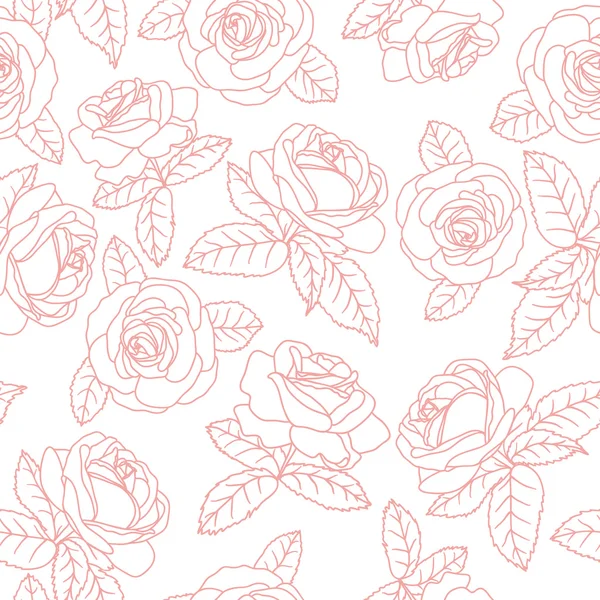 Pink outline roses ⬇ Vector Image by © Prikhnenko | Vector Stock 119363548