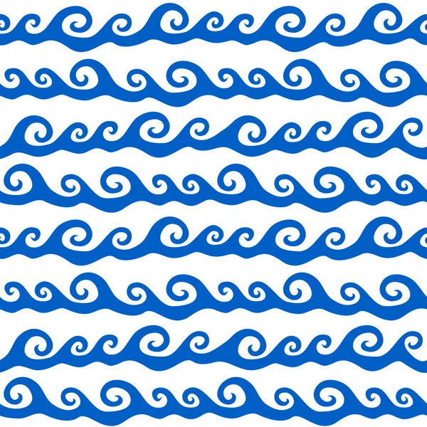 Modré vlny ornament — Stockový vektor