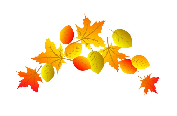 Το φθινόπωρο τα πολύχρωμα φύλλα — Διανυσματικό Αρχείο