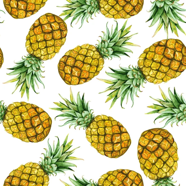 Ananas acquerello disegnato a mano — Foto Stock