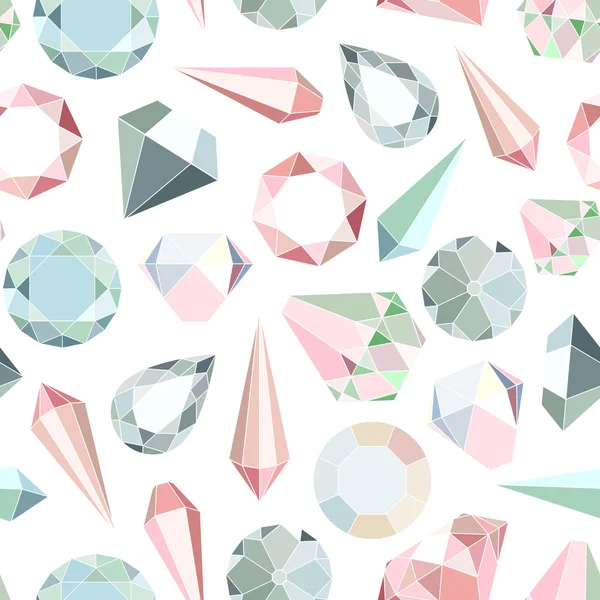 Diamantes y Cristales — Vector de stock