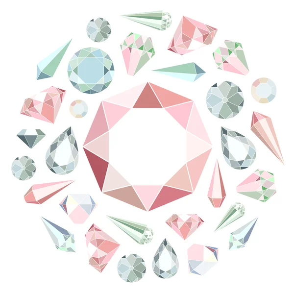 Frame with diamonds — Stock Vector