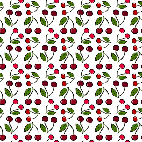 Cherry pattern — Stock Vector