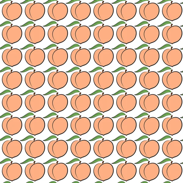 Peach pattern — Stock Vector