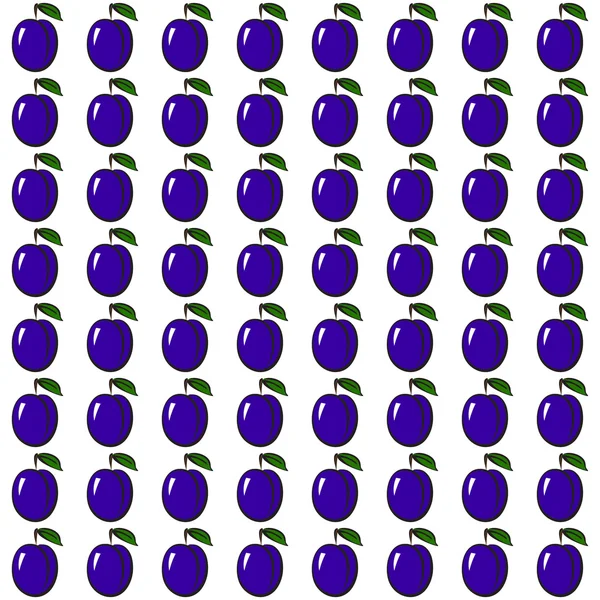 Plum pattern — Stock Vector