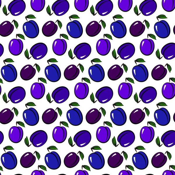 Plum pattern — Stock Vector