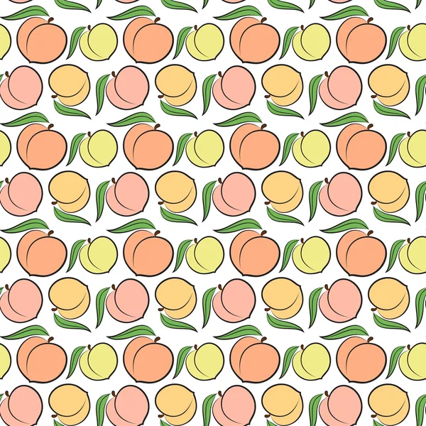 Peach pattern — Stock Vector