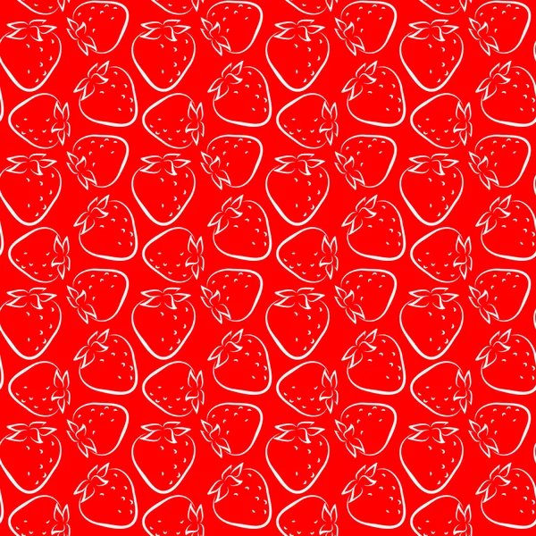 Fraise sans couture — Image vectorielle