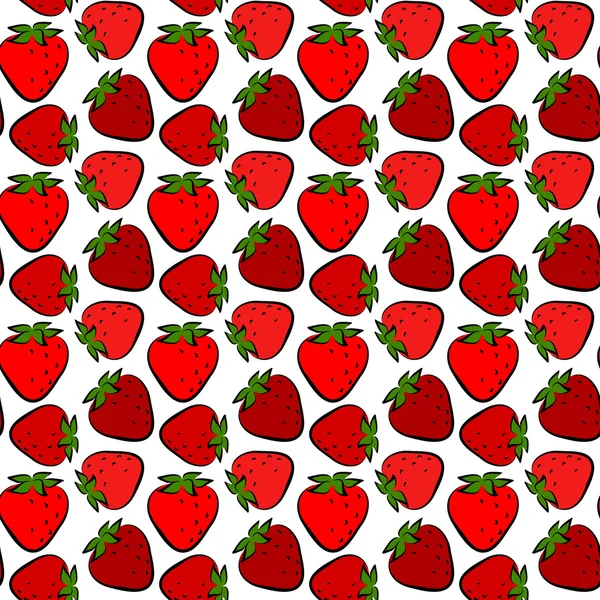 无缝的草莓 — 图库矢量图片
