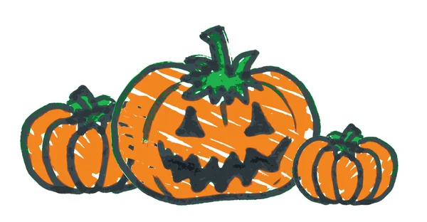 Halloween pompoenen — Stockvector