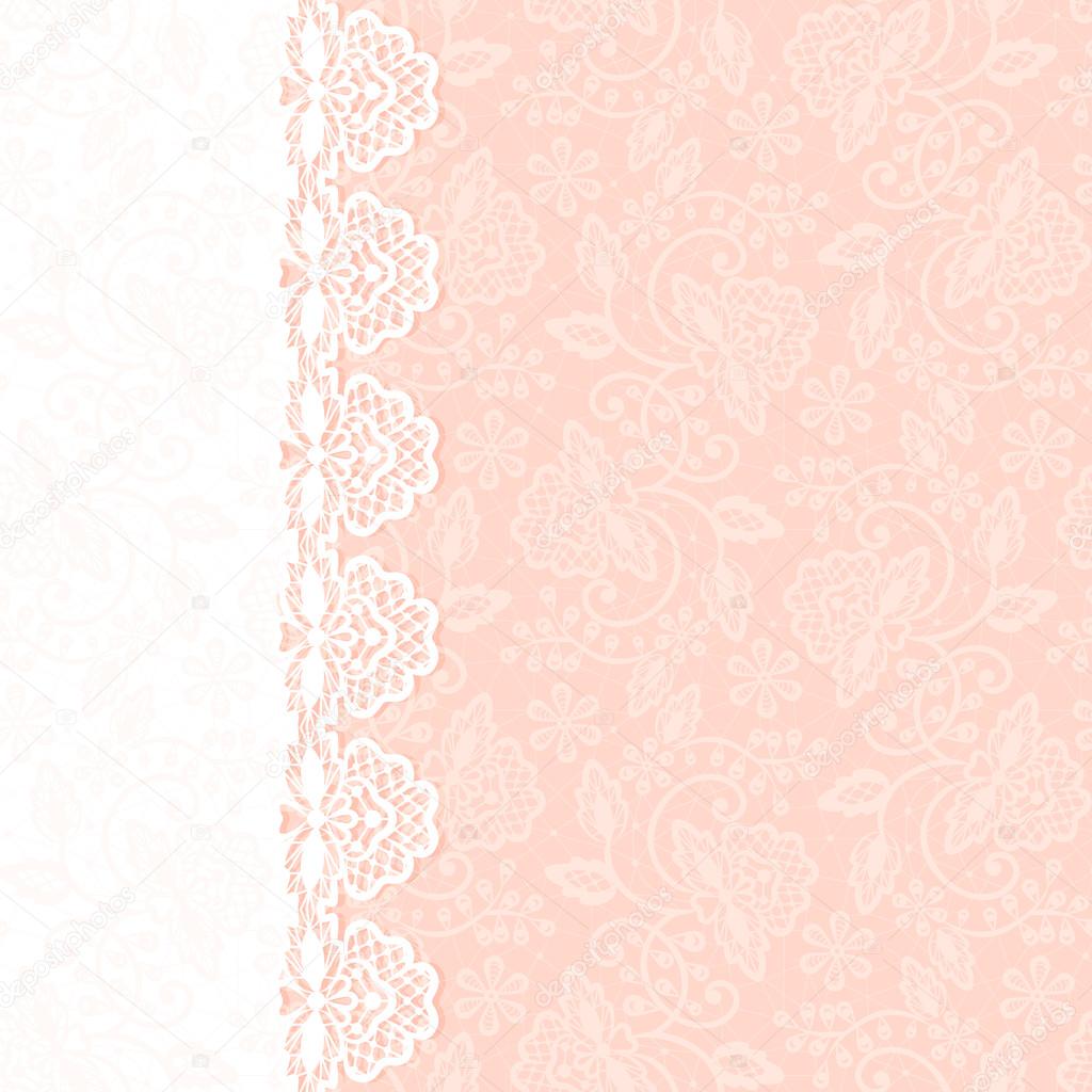 greeting card with lace border