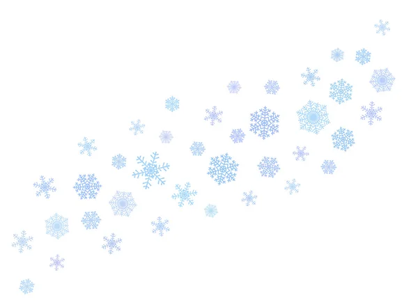 Ola de copos de nieve — Vector de stock