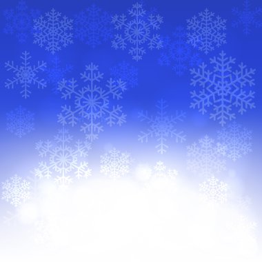 Noel kartı ile parlayan kar taneleri