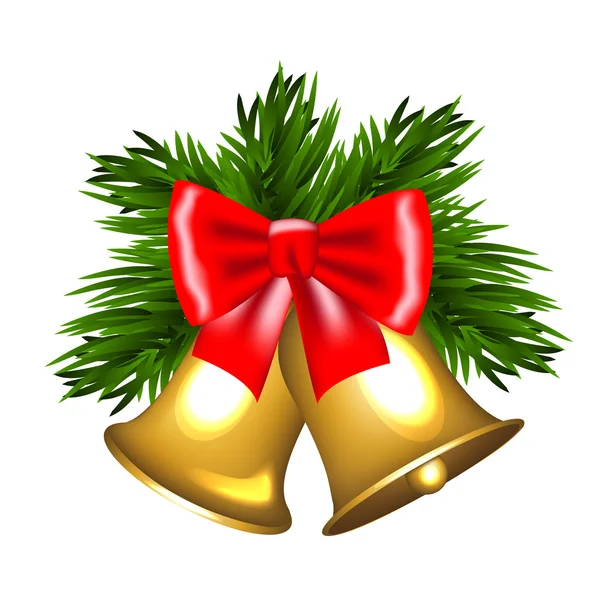Christmas golden bells — Stock Vector