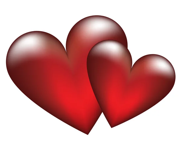 Стеклянные сердца — стоковый вектор