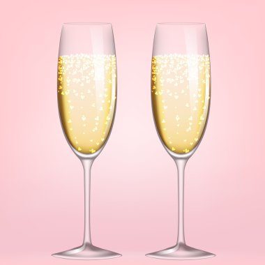 Bir kadeh şampanya.