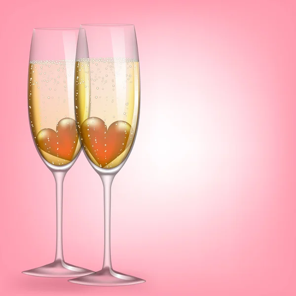 Verres de champagne — Image vectorielle