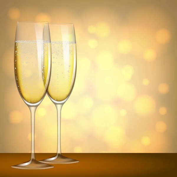 Verres de champagne — Image vectorielle