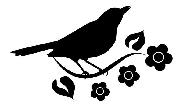 Silhouette d'oiseau — Image vectorielle