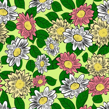 Sarı el çekilmiş çiçek