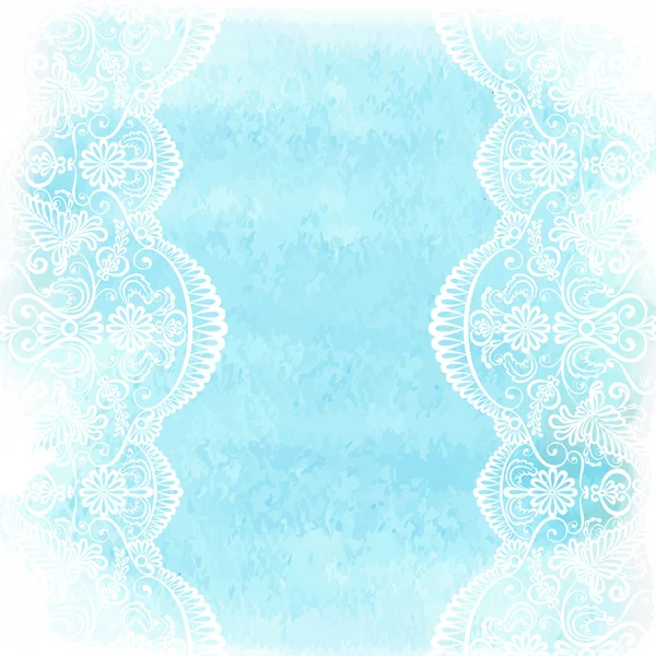 Aquarelle avec dentelle blanche — Image vectorielle
