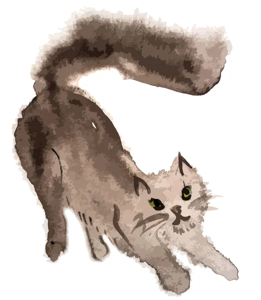 棕色猫 — 图库矢量图片