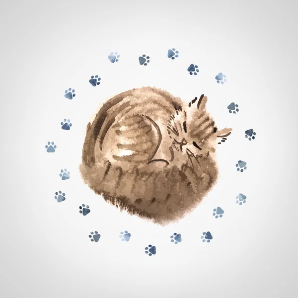 Коричневий кішка — стоковий вектор
