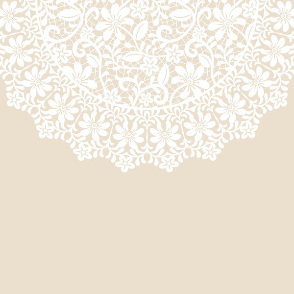 card with lace border